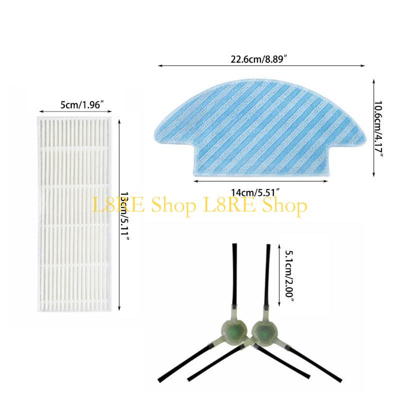 L8RE Sweeping Robot Accessories Replacement Part Filters Mop Pad Side Brush for M210S