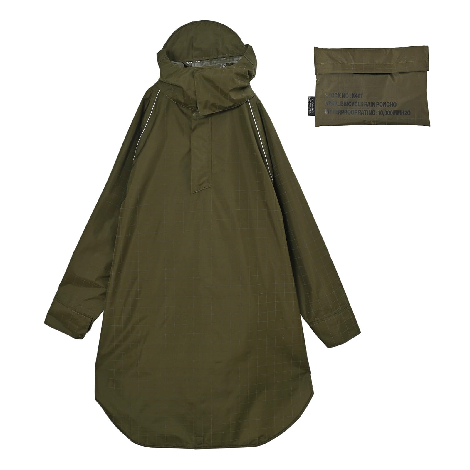 

Kiu Видимый Велосипедный Дождевик и Идеально для и Дождливый Особенности включают Рукавное Хранение и Стильный и Крутой для Улицы и Светоотражающий и Сетчатый Пончо,