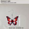 2D Flat Colorful Butterfly Canada Flag Acrylic Material Dangle Earrings Lightweight Colorful Earrings for Women Jewelry Gifts