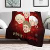 Golden Christmas Throw Blanket Fuzzy Plush Throw Blanket for Sofa Chair