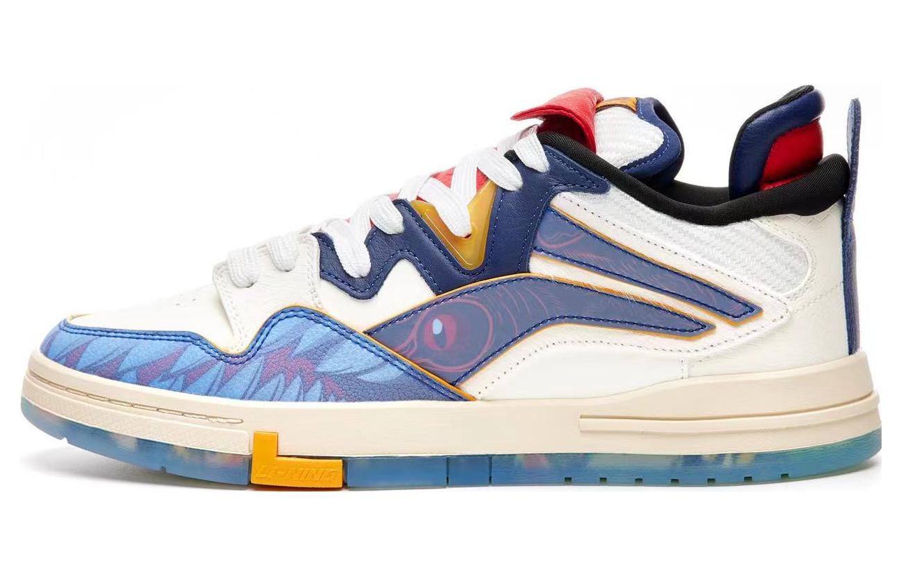 Li Ning Wave Pro Year Beast Нескользящие Амортизация Износостойкие Низкие Скейтборд-обувь Мужские Синий Белый AECT023-1 43.5