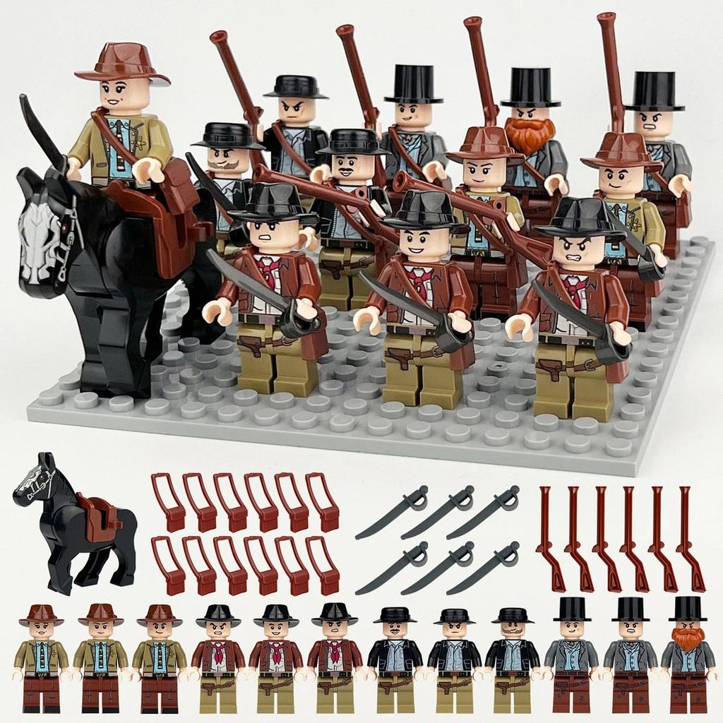 Western Cowboy Bullring Assembly Building Blocks Toys