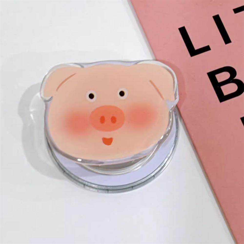 Korean Cute Pink Piggy For Magsafe Magnetic Phone Grip Tok Stand For iPhone 16 15 Foldable Wireless Charging Case Holder