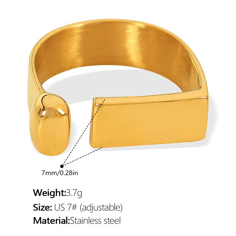 Minimalist hipster stainless steel double-layer ring niche design ring ring set