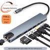 8-in-1 Type-C Hub: Multifunctional Card Reader & USB Network Expansion Dock