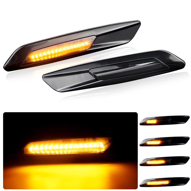 2X LED Sequential Fender Indicator Side Marker Blinker Turn Signal Lights for BMW 5 Series F10 F11 528i 528iX 535i 2011 12 2013