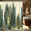 1pc Whimsical Desert Cactus Shower Curtain - Vibrant Colorful Cactus & Blonde In White Dress Design, Soft Pastel Dreamlike Deser