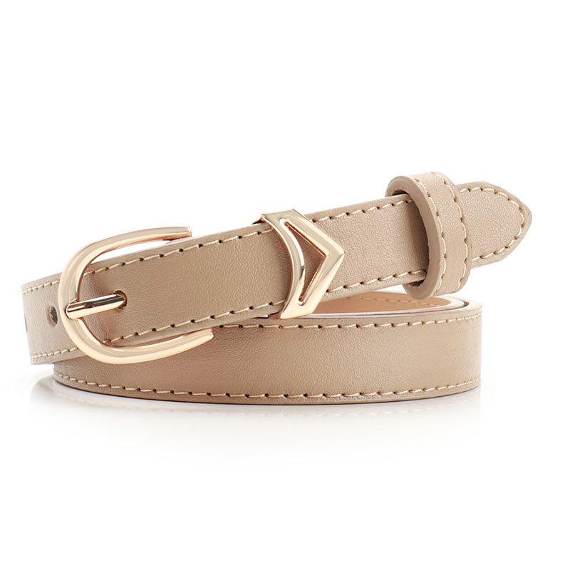 New Korean Version of Ins Style Alloy Women's Thin Belt Versatile Skirt and Pants Decoration Belt Candy Color High-end Belt for Women