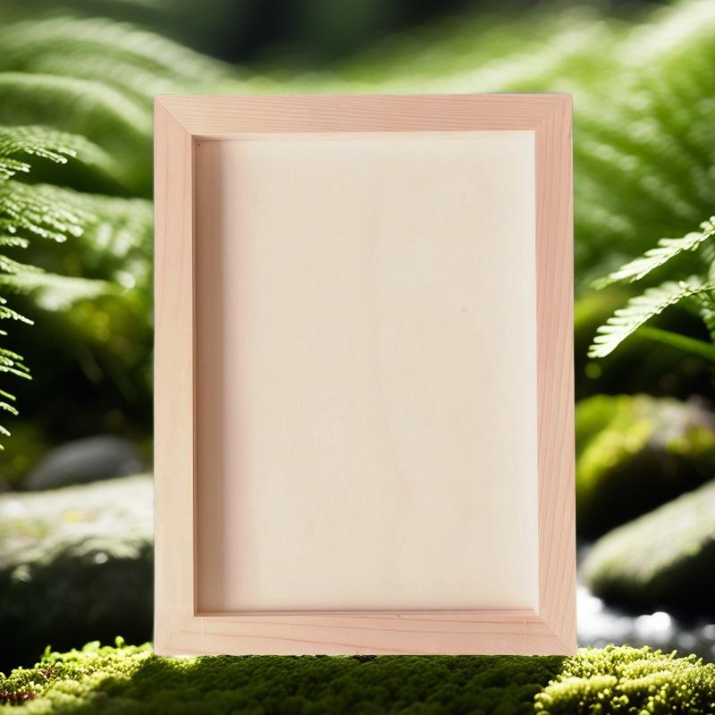 Handmade Solid Wood Clay Picture Frame for Creative Kindergarten DIY Projects