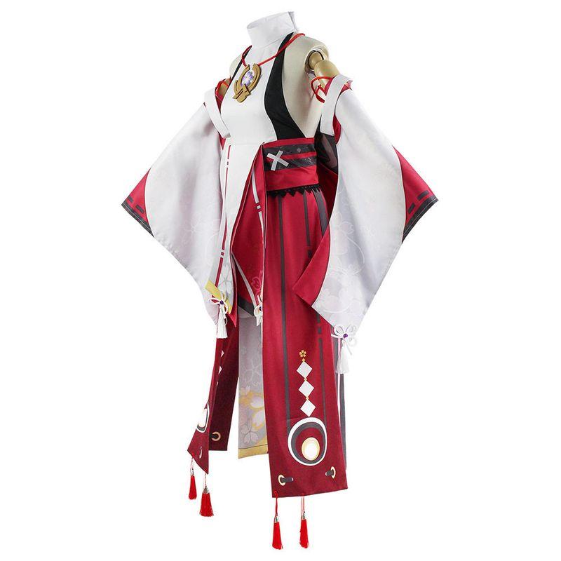 Genshin Impact Yae Miko Costume Cosplay Personaggio Anime Gioco Set Completo Yae Miko Cosplay Abito per Performance sul Palco