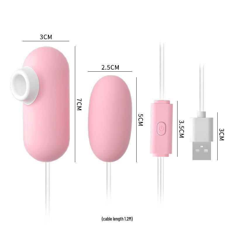 USB Double Vibrator & Sucking Tongue Adult Toy - Lailuo Flirting Egg Style ABCDE