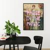 Lost In Music Vintage Female Art Portrait Musician Funny Lady Quote Poster Retro Woman Canvas Painting Lucky Room Home Decor