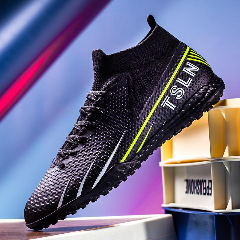 Neue Herren Fußballschuhe Lange Stollen Fußballschuhe Trainingsschuhe Knöchel-Sneakers Indoor Futsal Spiel Sport Hochwertig TF/FG