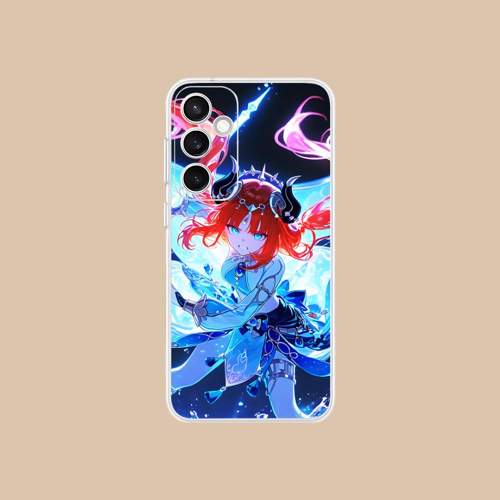 Game GI Nilou Clear Mobile Phone Case for Samsung Galaxy S25 S24 S23 S22 S21Plus FE Ultra Colorful Cover