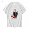 Orianthi Leder Strings T-Shirt lange Ärmel vintage Gewaschen Streetwear Leicht dehnbar Stilvoll Grafik