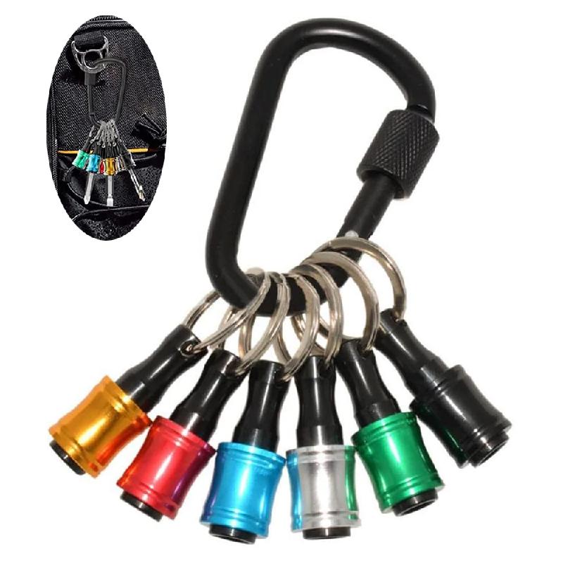 1/6Pcs 1/4 Inch Hex Shank Aluminum Alloy Screwdriver Bits Holder Light-weight Quick-change Extension Bar Hand Tool