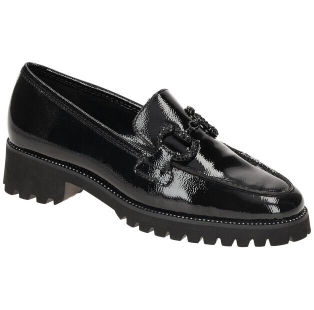 Women's Slip-ons Ara Kent Loafer Black Lack 12-31243