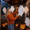 Halloween Porch Hanging Ghost Decoration with Witch Hat Outdoor Yard Hanging Spirit for Party and Seasonal Display