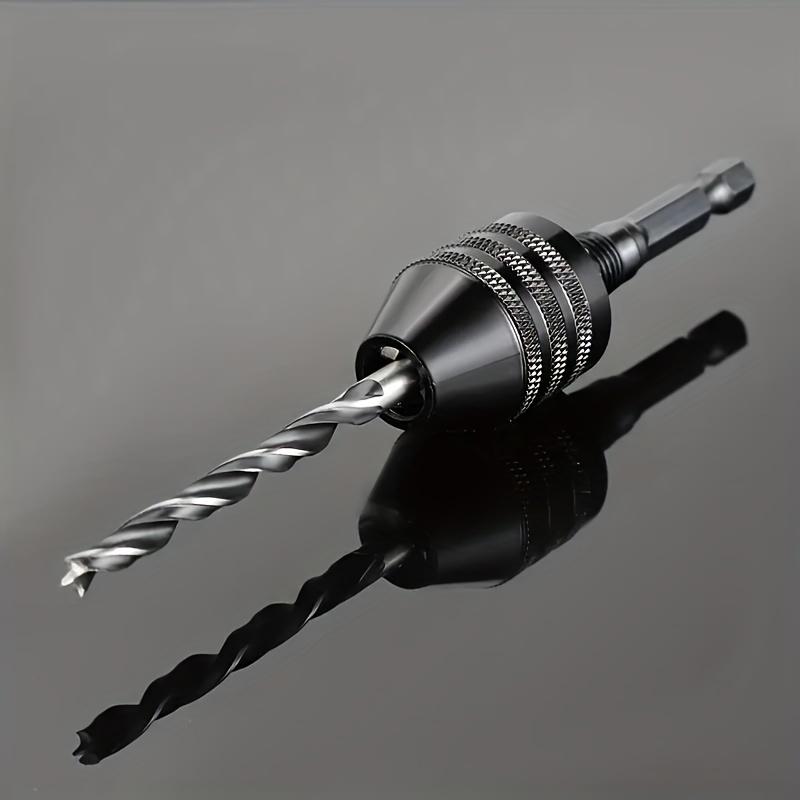 Eyless Drill Chuck 0.3-8mm Self-Tighten Electric Drill Bits Collet Fixture Tools 1/4" Hex Shank Quick Change Converter