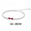 Classic Shiny Red Jewelry 925 Silver Exquisite Heart-shaped Bowknot Ring Necklace Bracelet Women's Jewelry Party Gifts