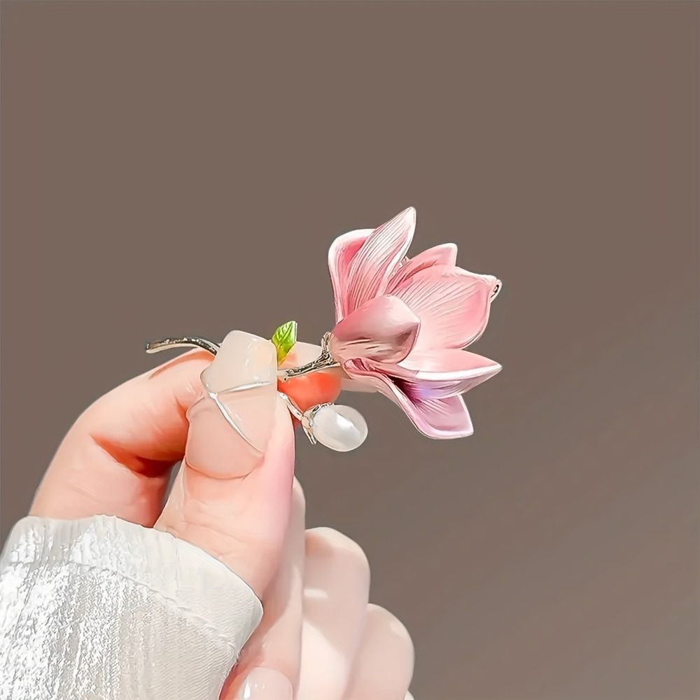 Vintage Floral Enamel Brooches Chinese Style Luxury Sense Brooch Suit Collar Pin  Festival Gifts