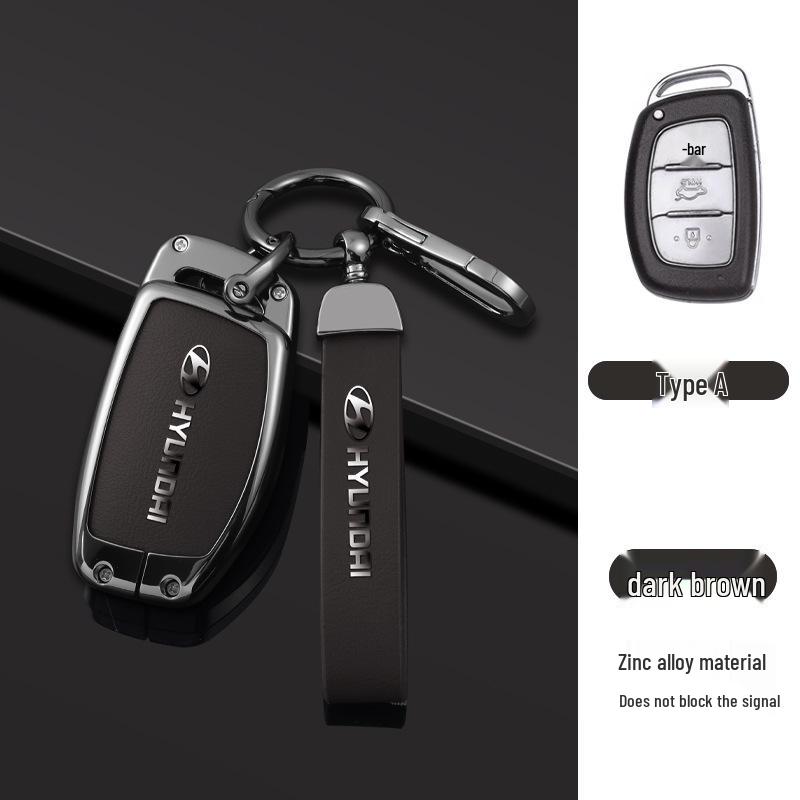 Key Cover Compatible with Beijing Hyundai Ix35, Elantra, Festa, Verna, Ix25, Santa Fe - Premium Men's Bag Case