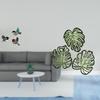 Wooden Bird And Palm Leaves Wall Art Set Creative Flying Birds Tropical Jungle Decor for Garden