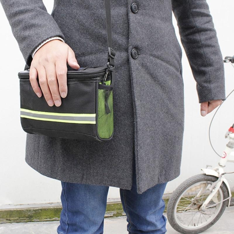 Waterproofs Bike Handlebar Bags Bicycles Front Storage Pouches Cycling Pouches Phone Bags with Removable Shoulder Strap