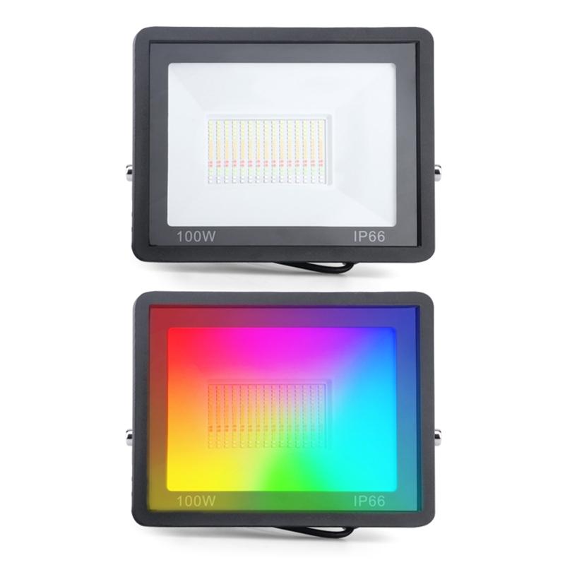 Tuya LED for Smart Floodlight Outdoor Flood Light 220V 30W/50W/100W Rgb Dimmable Warm Cold White Lighting Intelligent Li