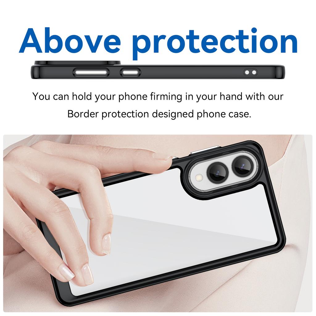 For Samsung Galaxy S25 Edge/S25 Slim Case TPU+Acrylic Protective Clear Phone Cover