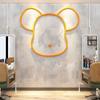 Bear Wall Decorations Restaurant Background Wall Stickers Acrylic Sticker Self-adhesive DIY Wallpaper 3D Wall Decal