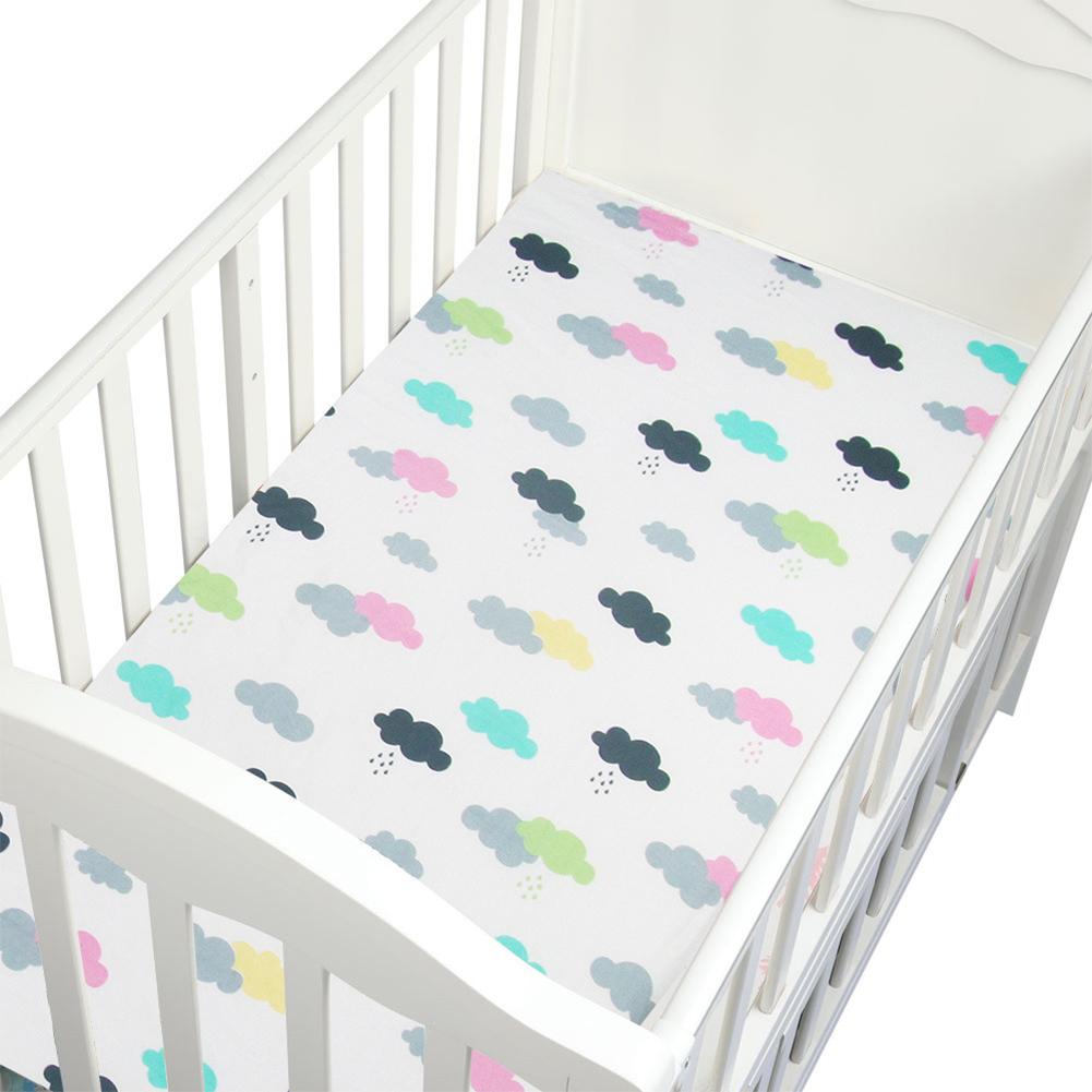 Cartoon Printing Cotton Crib Sheet for Kids Infant Kindergarten Use Cloud130*70*22cm