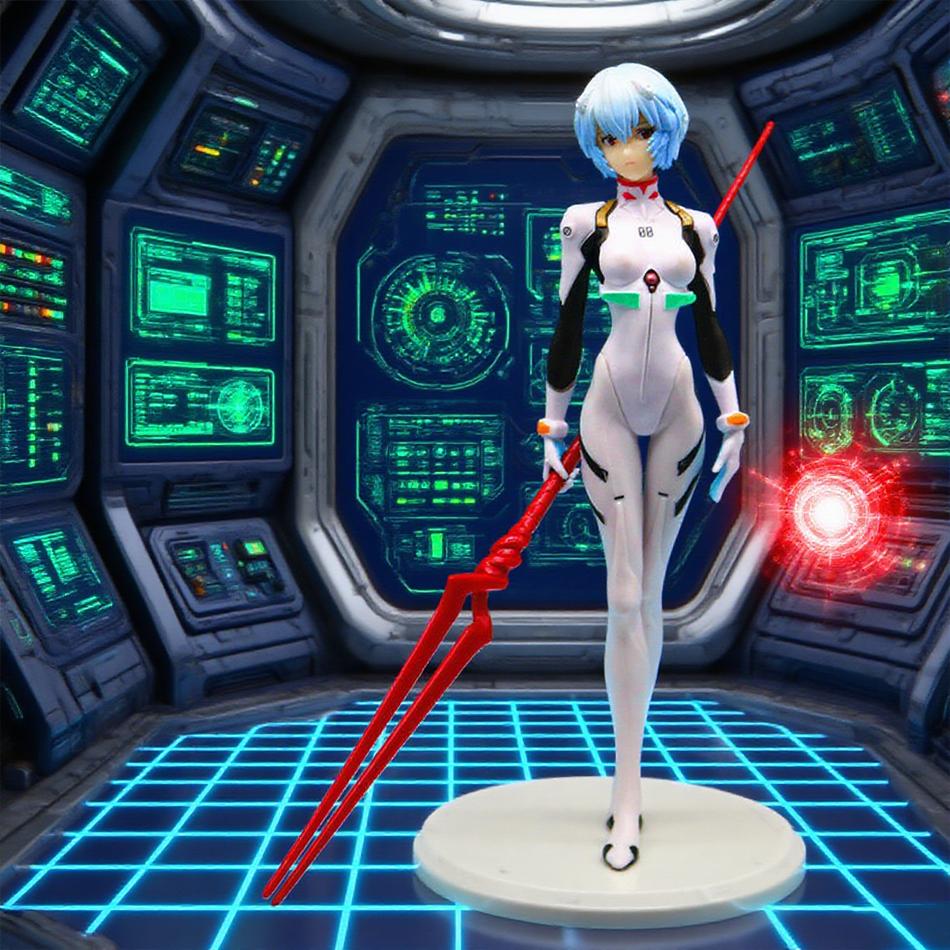 22cm New Evangelion Rei Figur Spielzeug Puppe Weihnachts- Geburtstagsgeschenk für Kinder Mädchen