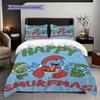 Smurf Village Adventure Threepiece Set 1 Duvet Cover 2 Pillowcase Without Core Christmas Birthday Gift Soft And Comfortable Bedding Set