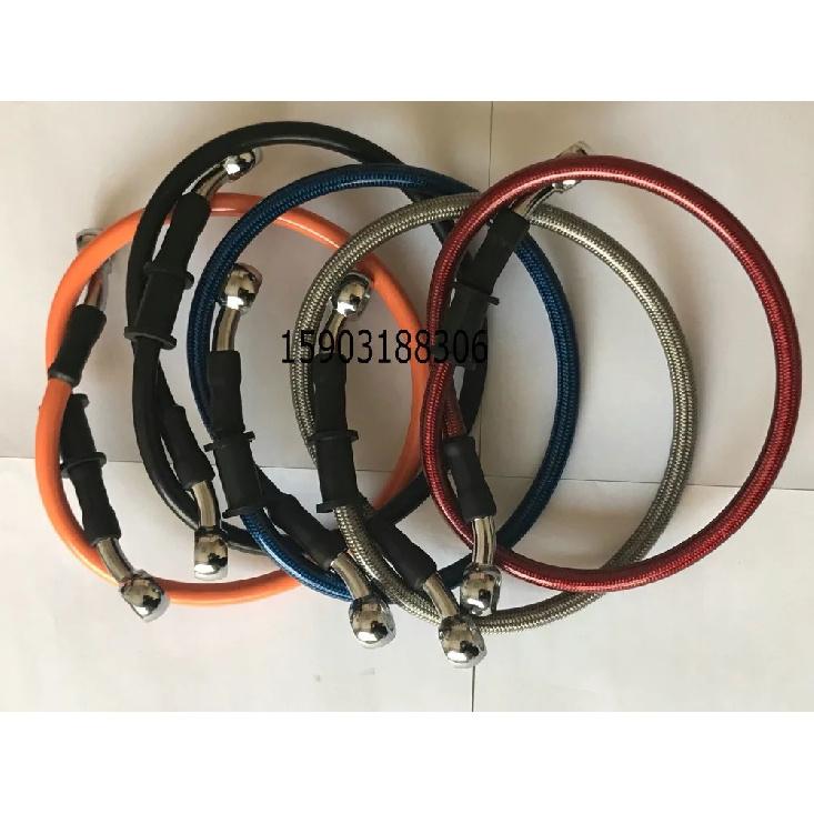 100CM Colorful Motorcycle Brake Oil Hose Line Hydraulic Reinforced Stainless Steel Braided with Banjo Fittings for Motorbike