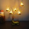 Iron Deer Candle Holder Christmas Decors Metal Wedding Candlesticks for Desk