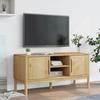 VidaXL TV Cabinet FLORO Wax Brown 114x43x55 Cm Solid Pine Wood, TV Bench, Hi-fi Cabinet, Entertainment Center, Buffet 374014