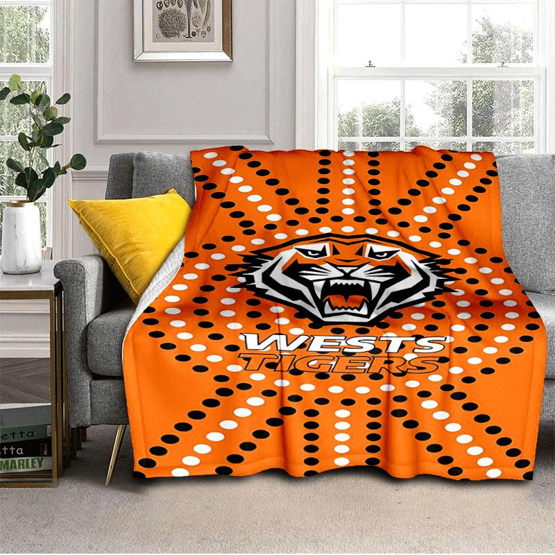 Coperta Wests Tigers Roar Forza E Orgoglio Adatta per Divani, Letti, Uffici E Campeggio - Regalo Perfetto per Halloween Natale