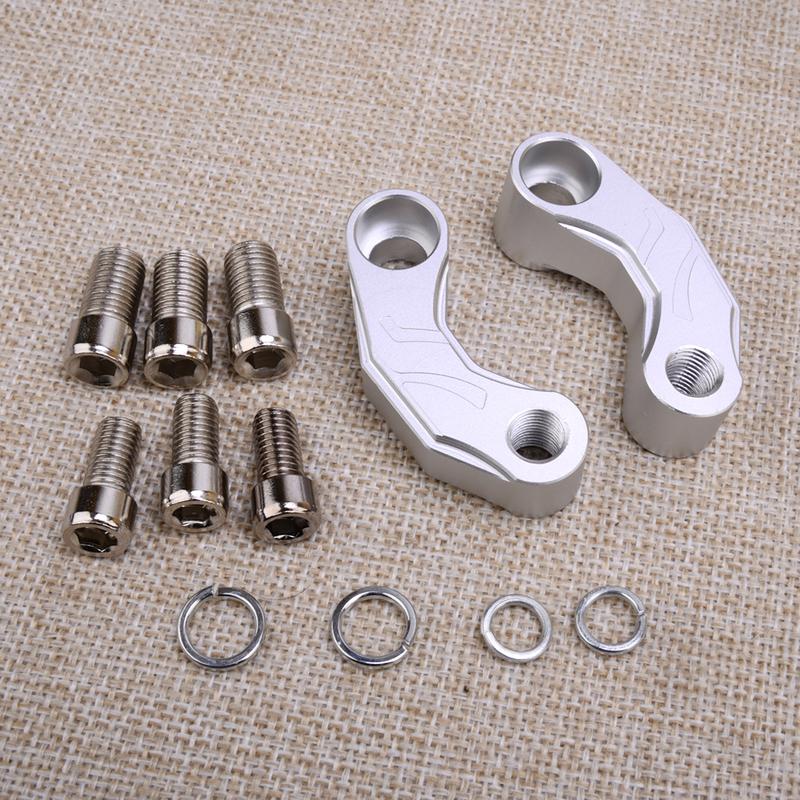 Pair Motorcycle Side Rearview Mirror Mount Riser Extender Adapter Connector