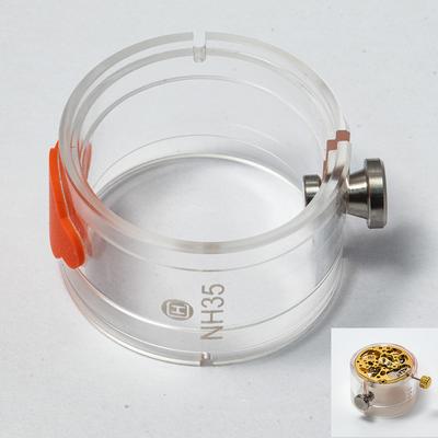 Uhrenreparaturwerkzeug NH35/2824/4130/3235 aus Acrylmaterial, tragbarer Uhrwerkhalter für Uhrmacher zur Reparatur von Uhren