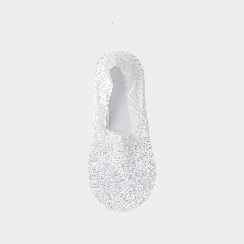 5 Pairs of Women's Summer Lace Mesh Casual Thin Invisible Boat Socks
