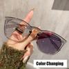 Men Women Vintage Photochromic Glasses Outdoor Discoloration Optical Spectacle Eyeglasses Blue Light Blocking Computer Glasses