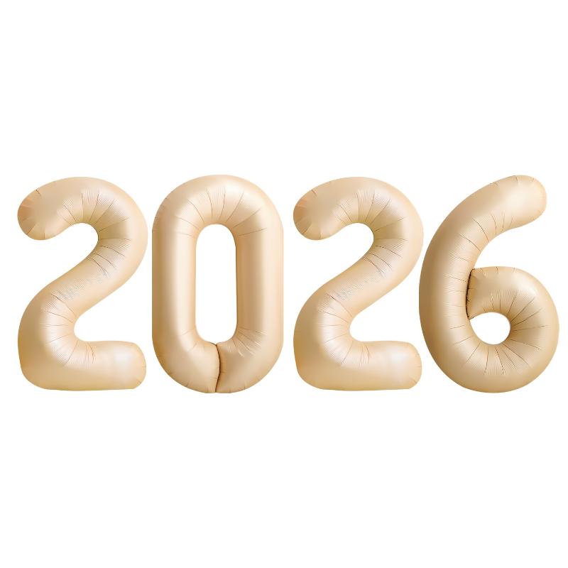 

2026 Цифри Фольговані Кулі З Новим Роком Вечірка Декорація Реквізит для Фотобудки Приладдя Різдво Домашній Декор Навідад 2026