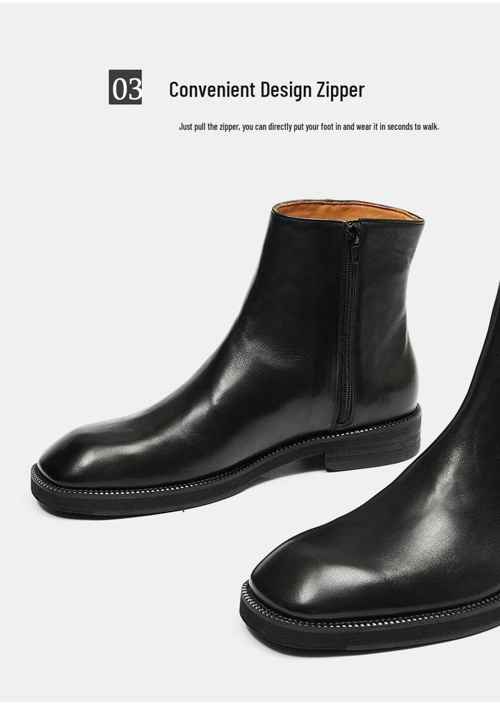Men's 2026 Retro High-Top Leather Martin Chelsea Boots - Genuine Leather, Winter British Style