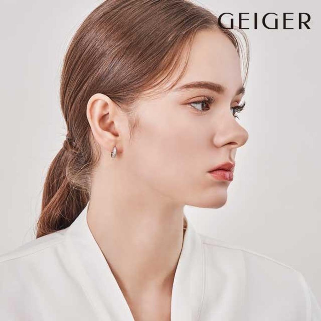 925 Silver Fine Bold One-Touch Ring Earrings GISVEE138