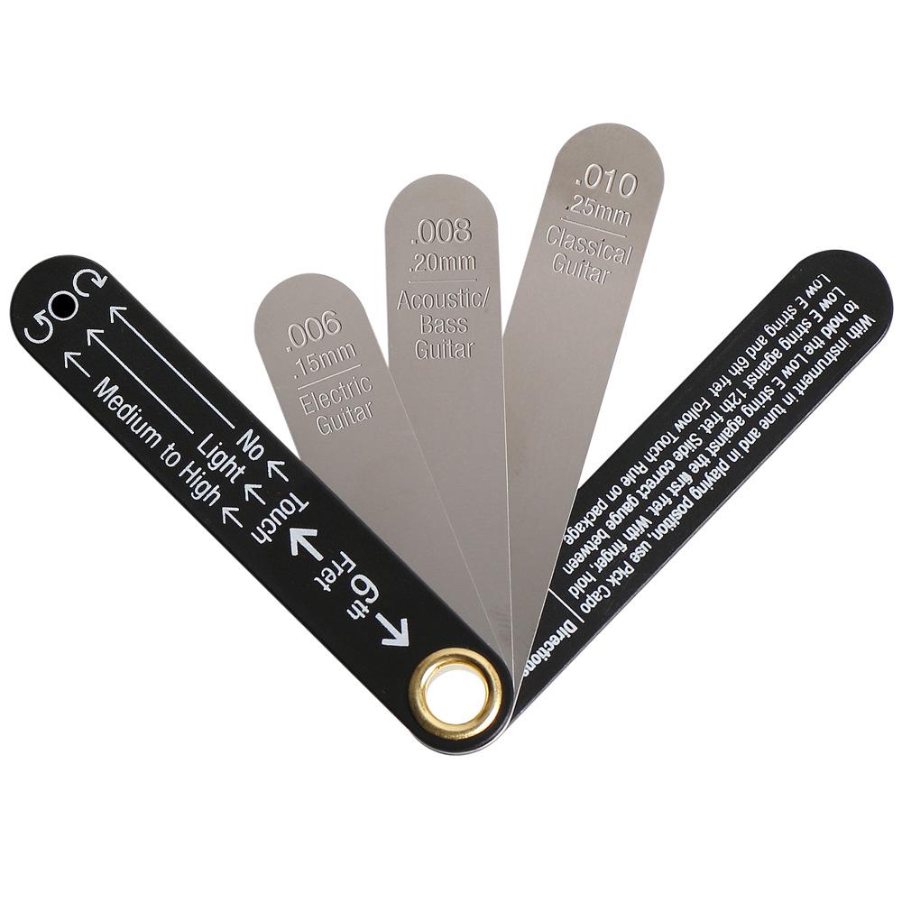 Guitar String Spacing & Neck Curvature Ruler for Folk, Classical, Electric, and Bass Guitar