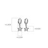 Factory 925 Sterling Silver CZ Zircon Star Hoop Earrings for Women Wedding Jewelry Gifts