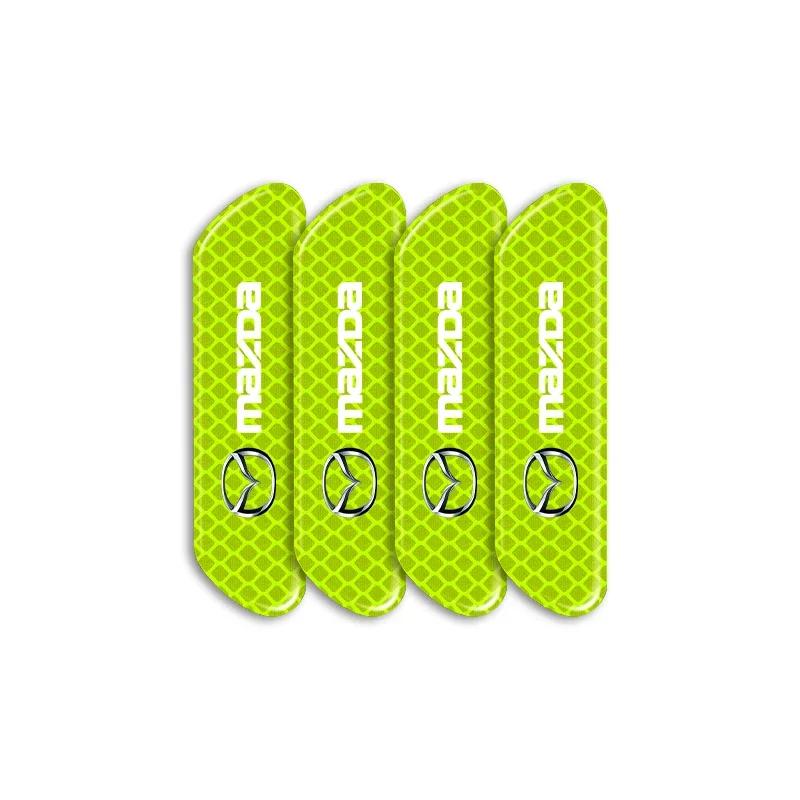4PCS/set Car Reflective Strips Warning Stickers Car Styling for Mazda 2 3 6 5 Atenza CX3 CX5 MX5 CX60 CX50 CX7 CX30 CX90 Axela