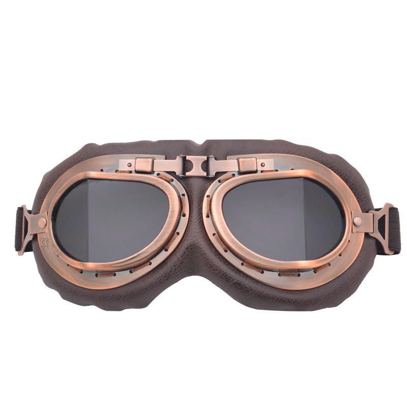 Harley Retro Motorcycle Goggles - Windproof Outdoor Riding Glasses with Helmet Compatibility