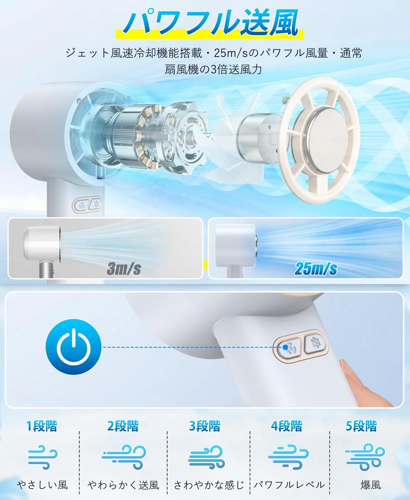 Powerful Portable Handheld Fan Innovative Model with Instant Cooling Airflow USB Fast High Heatstroke Perfect for Outdoor and Fireworks A Great [2025